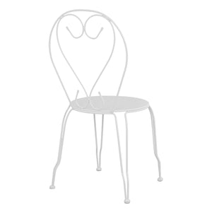 ΚΑΡΕΚΛΑ ΜΕΤΑΛΛΙΚΗ AMORE ΛΕΥΚΗ 42x48x90 εκ. HM5007.12 - Pakobazaar
