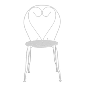 ΚΑΡΕΚΛΑ ΜΕΤΑΛΛΙΚΗ AMORE ΛΕΥΚΗ 42x48x90 εκ. HM5007.12 - Pakobazaar