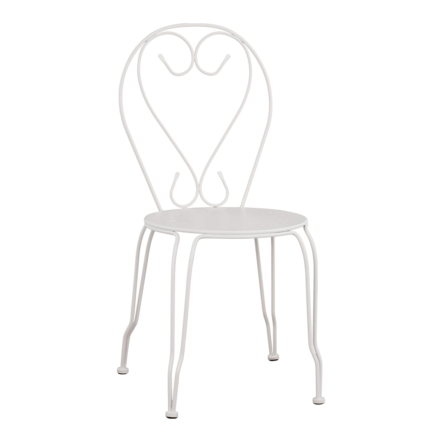 ΚΑΡΕΚΛΑ ΜΕΤΑΛΛΙΚΗ AMORE ΛΕΥΚΗ 42x48x90 εκ. HM5007.12 - Pakobazaar