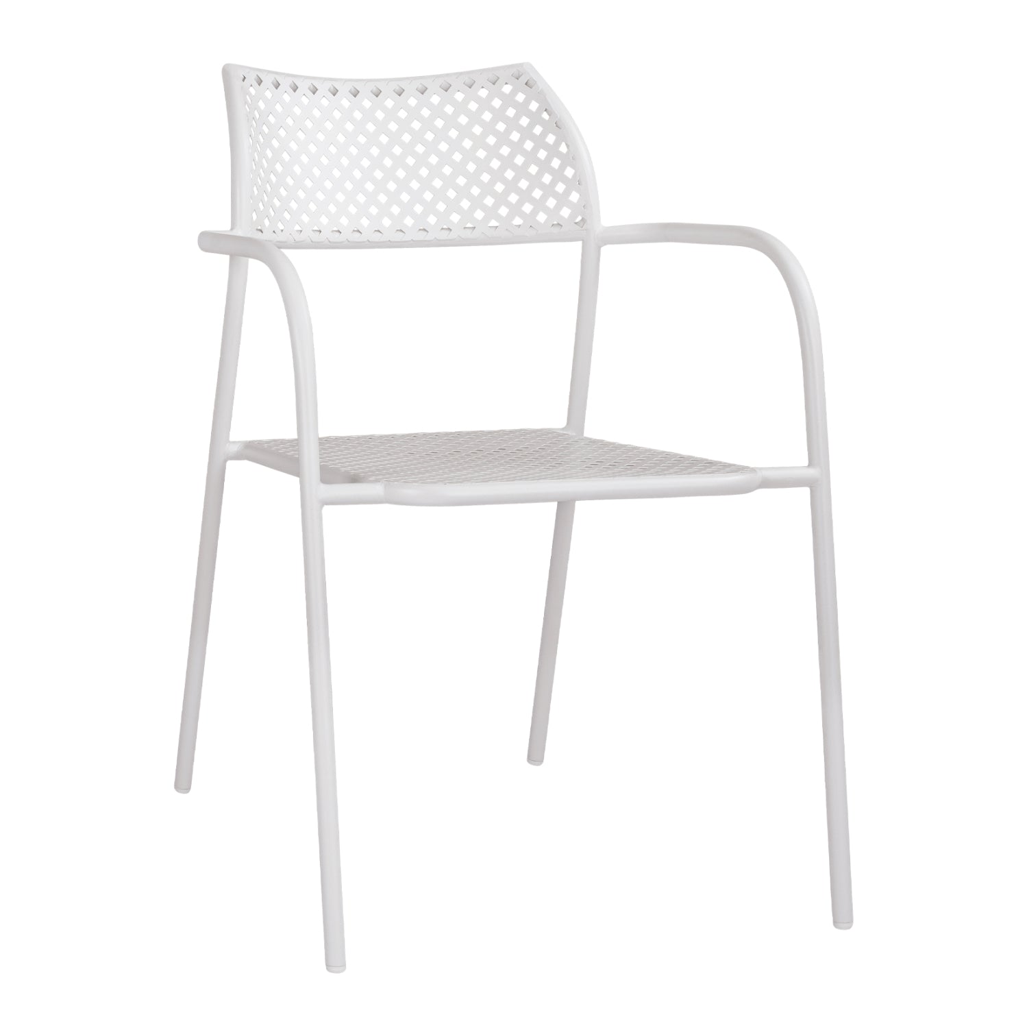 ΚΑΡΕΚΛΑ ΜΕΤΑΛΛΙΚΗ ΛΕΥΚΗ THETIS HM5173.12 55x57x79 cm - Pakobazaar