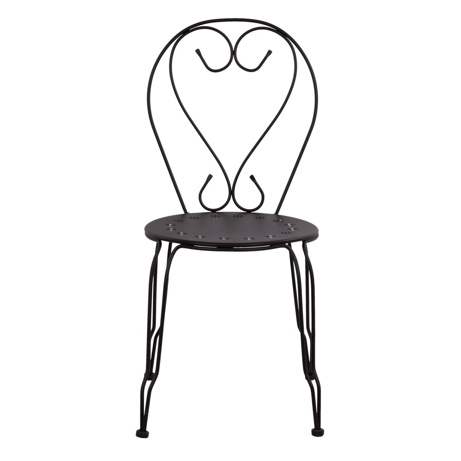 ΚΑΡΕΚΛΑ ΜΕΤΑΛΛΙΚΗ AMORE ΜΑΥΡΗ 42x48x90 εκ. HM5007.11 - Pakobazaar