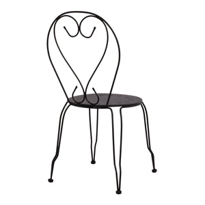 ΚΑΡΕΚΛΑ ΜΕΤΑΛΛΙΚΗ AMORE ΜΑΥΡΗ 42x48x90 εκ. HM5007.11 - Pakobazaar
