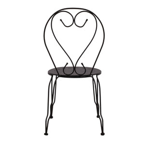 ΚΑΡΕΚΛΑ ΜΕΤΑΛΛΙΚΗ AMORE ΜΑΥΡΗ 42x48x90 εκ. HM5007.11 - Pakobazaar