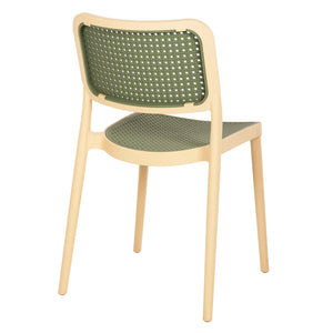 ΚΑΡΕΚΛΑ ΠΟΛΥΠΡΟΠΥΛΕΝΙΟΥ MEKO HM5934.04 ΜΠΕΖ ΜΕ OLIVE GREEN ΨΑΘΑ 41x49x102Υ εκ. - Pakobazaar