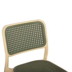 ΚΑΡΕΚΛΑ ΠΟΛΥΠΡΟΠΥΛΕΝΙΟΥ MEKO HM5934.04 ΜΠΕΖ ΜΕ OLIVE GREEN ΨΑΘΑ 41x49x102Υ εκ. - Pakobazaar