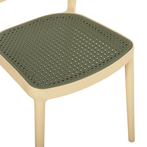 ΚΑΡΕΚΛΑ ΠΟΛΥΠΡΟΠΥΛΕΝΙΟΥ MEKO HM5934.04 ΜΠΕΖ ΜΕ OLIVE GREEN ΨΑΘΑ 41x49x102Υ εκ. - Pakobazaar