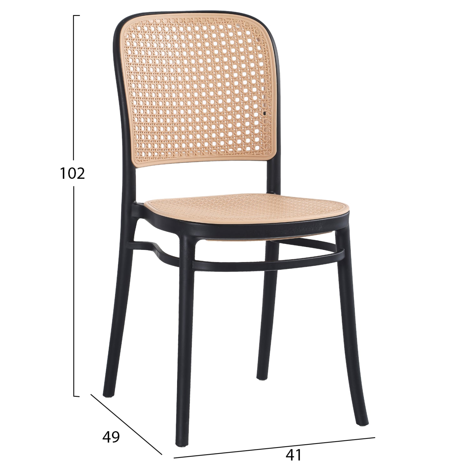 ΚΑΡΕΚΛΑ ΠΟΛΥΠΡΟΠΥΛΕΝΙΟΥ FLOW HM5937.02 ΜΑΥΡΗ ΜΕ ΜΠΕΖ ΚΑΘΙΣΜΑ ΚΑΙ ΠΛΑΤΗ 41x49x102Υεκ. - Pakobazaar