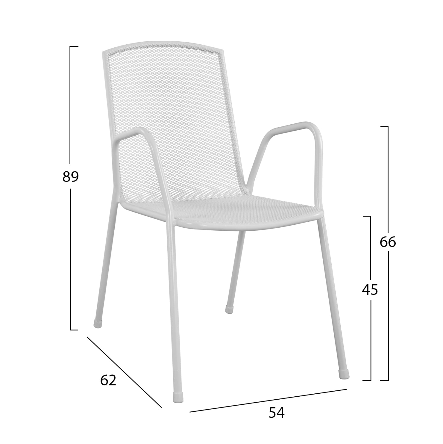 ΚΑΡΕΚΛΑ ΠΟΛΥΘΡΟΝΑ ΜΕΤΑΛΛΙΚΗ ΛΕΥΚΗ ELIJAH HM5005.02 54x62x89Υ ΕΚ. - Pakobazaar