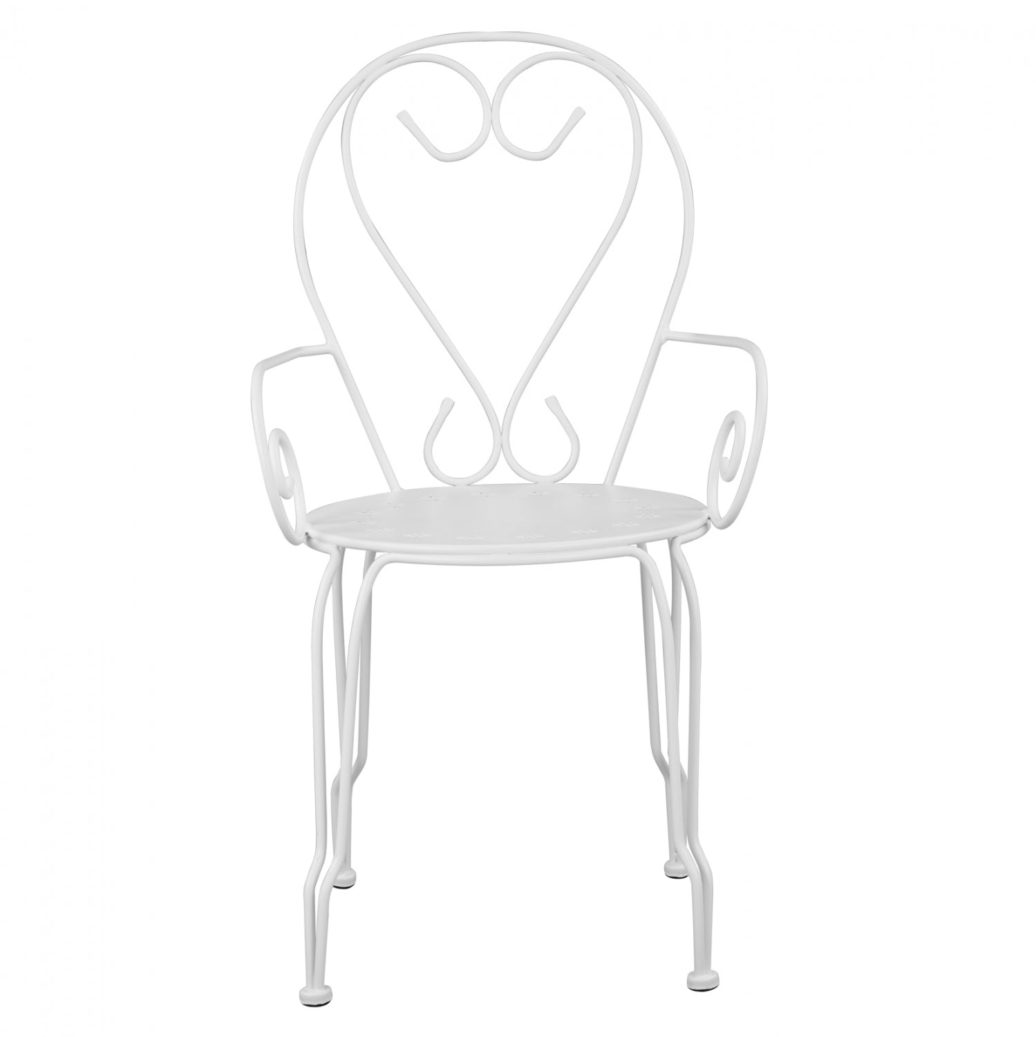 ΚΑΡΕΚΛΑ ΠΟΛΥΘΡΟΝΑ ΜΕΤΑΛΛΙΚΗ AMORE ΛΕΥΚΗ HM5008.12 49x48x90 εκ. - Pakobazaar