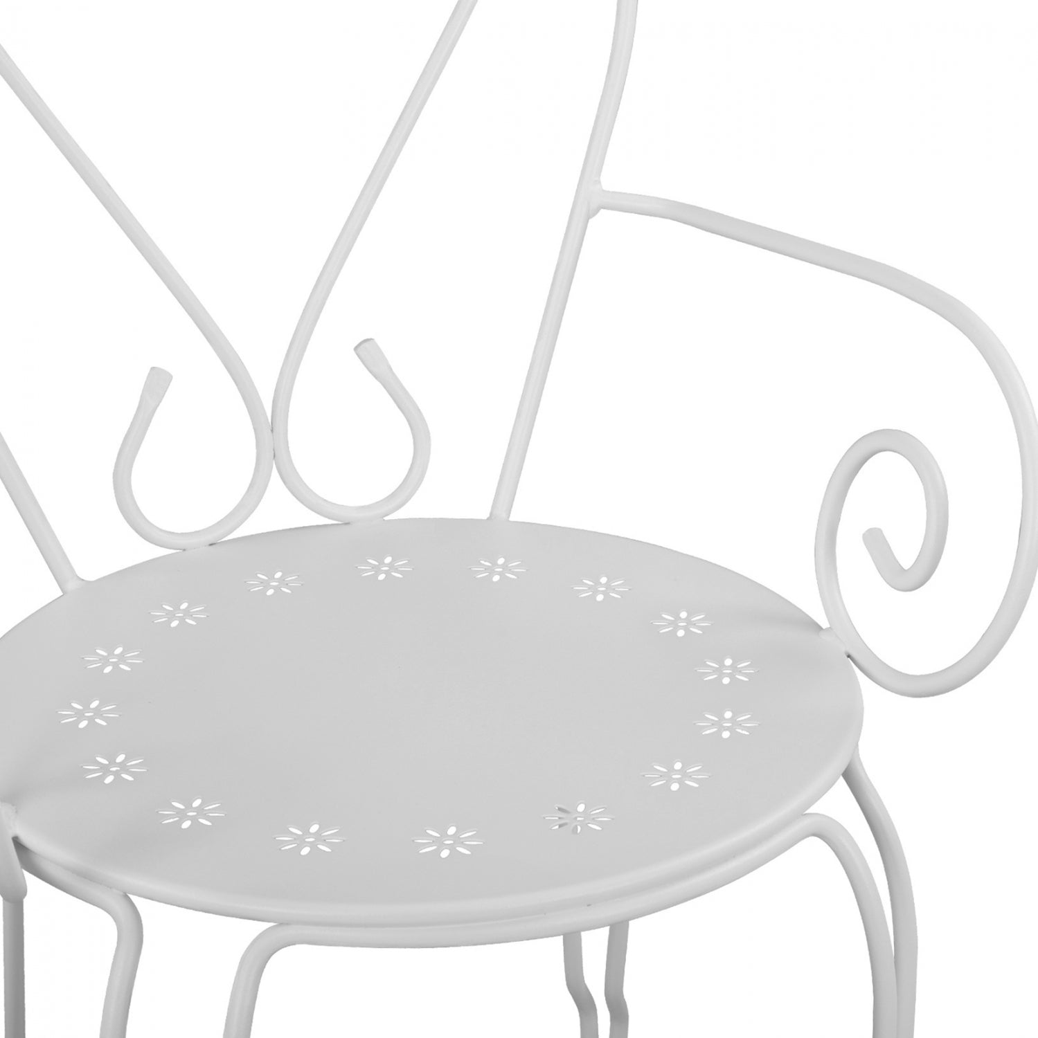 ΚΑΡΕΚΛΑ ΠΟΛΥΘΡΟΝΑ ΜΕΤΑΛΛΙΚΗ AMORE ΛΕΥΚΗ HM5008.12 49x48x90 εκ. - Pakobazaar