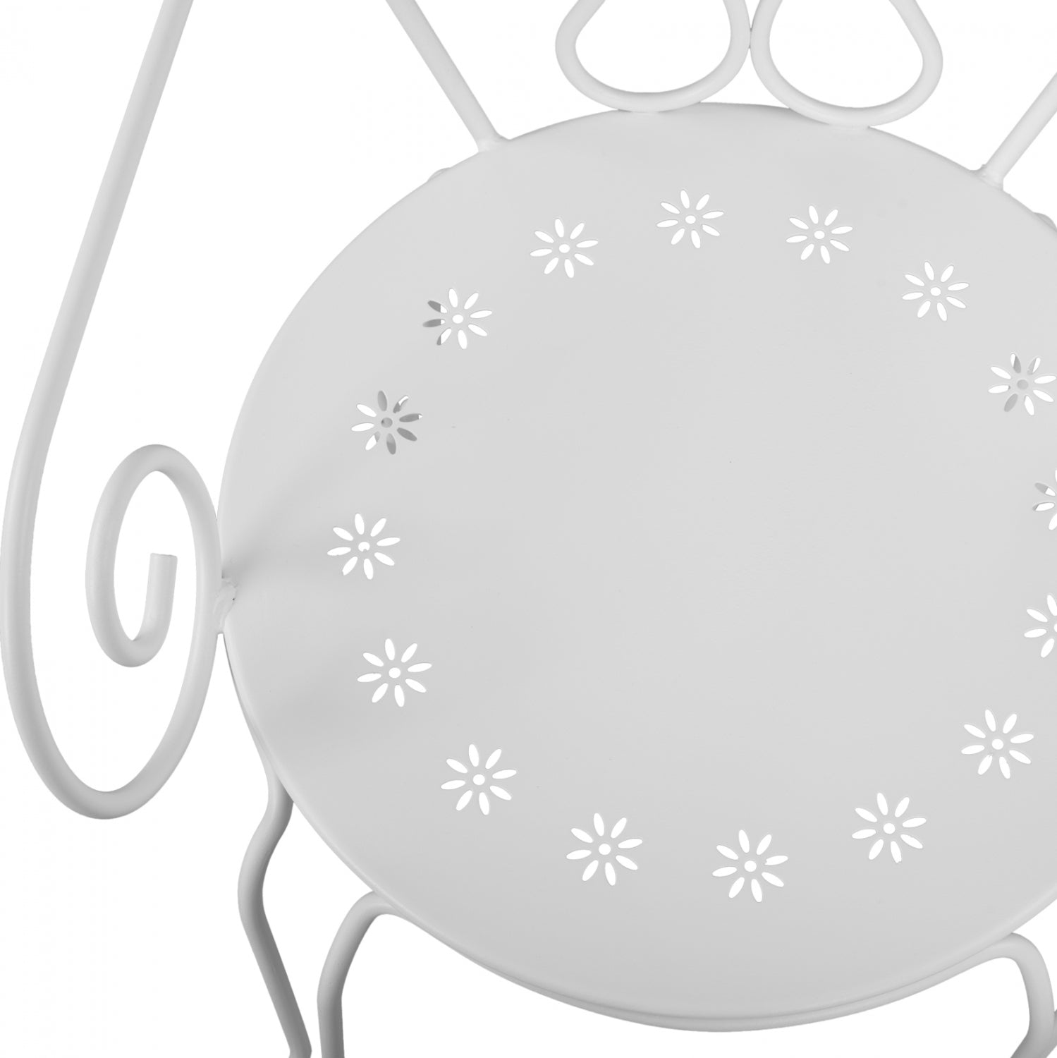 ΚΑΡΕΚΛΑ ΠΟΛΥΘΡΟΝΑ ΜΕΤΑΛΛΙΚΗ AMORE ΛΕΥΚΗ HM5008.12 49x48x90 εκ. - Pakobazaar