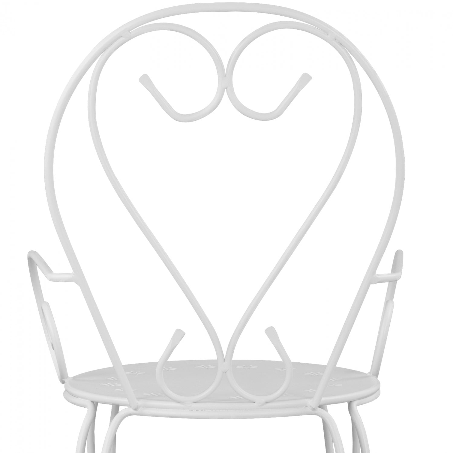 ΚΑΡΕΚΛΑ ΠΟΛΥΘΡΟΝΑ ΜΕΤΑΛΛΙΚΗ AMORE ΛΕΥΚΗ HM5008.12 49x48x90 εκ. - Pakobazaar