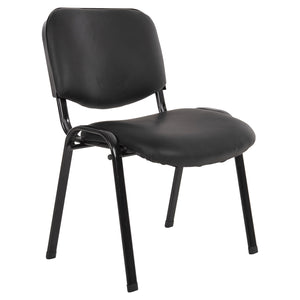 ΚΑΡΕΚΛΑ JANISHA HM1010.01 ΜΕ ΔΕΡΜΑΤΙΝΗ PU ΜΑΥΡΟ 53,5x59x77 εκ. - Pakobazaar