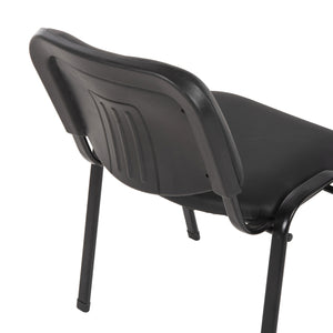 ΚΑΡΕΚΛΑ JANISHA HM1010.01 ΜΕ ΔΕΡΜΑΤΙΝΗ PU ΜΑΥΡΟ 53,5x59x77 εκ. - Pakobazaar