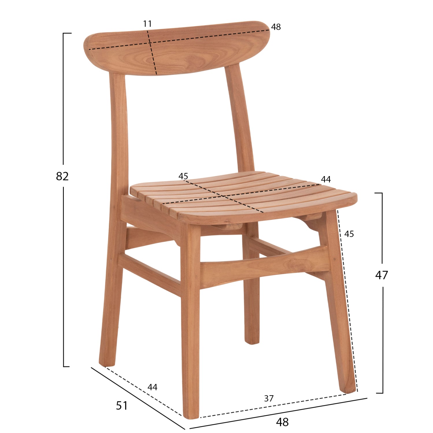 ΚΑΡΕΚΛΑ ΤΡΑΠΕΖΑΡΙΑΣ ΕΞ.ΧΩΡΟΥ ROBBIE HM18115 ΞΥΛΟ TEAK--ΦΥΣΙΚΟ 48x51x82Υεκ. - Pakobazaar