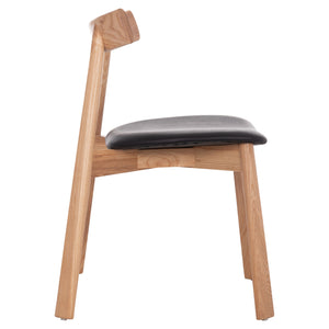 KΑΡΕΚΛΑ ΤΡΑΠΕΖΑΡΙΑΣ SEKAN HM18245.04 RUBBERWOOD-ΜΑΥΡΟ PU 60x54x72Υεκ - Pakobazaar