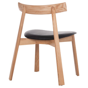 KΑΡΕΚΛΑ ΤΡΑΠΕΖΑΡΙΑΣ SEKAN HM18245.04 RUBBERWOOD-ΜΑΥΡΟ PU 60x54x72Υεκ - Pakobazaar