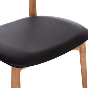 KΑΡΕΚΛΑ ΤΡΑΠΕΖΑΡΙΑΣ SEKAN HM18245.04 RUBBERWOOD-ΜΑΥΡΟ PU 60x54x72Υεκ - Pakobazaar