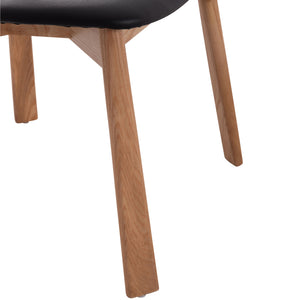 KΑΡΕΚΛΑ ΤΡΑΠΕΖΑΡΙΑΣ SEKAN HM18245.04 RUBBERWOOD-ΜΑΥΡΟ PU 60x54x72Υεκ - Pakobazaar