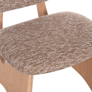 ΚΑΡΕΚΛΑ ΤΡΑΠΕΖΑΡΙΑΣ BELLISI HM18248.01 ΚΑΦΕ ΥΦΑΣΜΑ-PLYWOOD ΧΡΩΜΑ ΔΡΥΟΣ 53x56x78Υεκ. - Pakobazaar