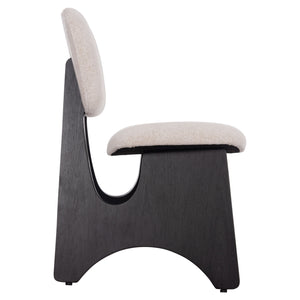 ΚΑΡΕΚΛΑ ΤΡΑΠΕΖΑΡΙΑΣ BELLISI HM18248.02 ΕΚΡΟΥ ΥΦΑΣΜΑ-PLYWOOD ΣΕ ΜΑΥΡΟ 53x56x78Υεκ. - Pakobazaar