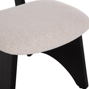 ΚΑΡΕΚΛΑ ΤΡΑΠΕΖΑΡΙΑΣ BELLISI HM18248.02 ΕΚΡΟΥ ΥΦΑΣΜΑ-PLYWOOD ΣΕ ΜΑΥΡΟ 53x56x78Υεκ. - Pakobazaar