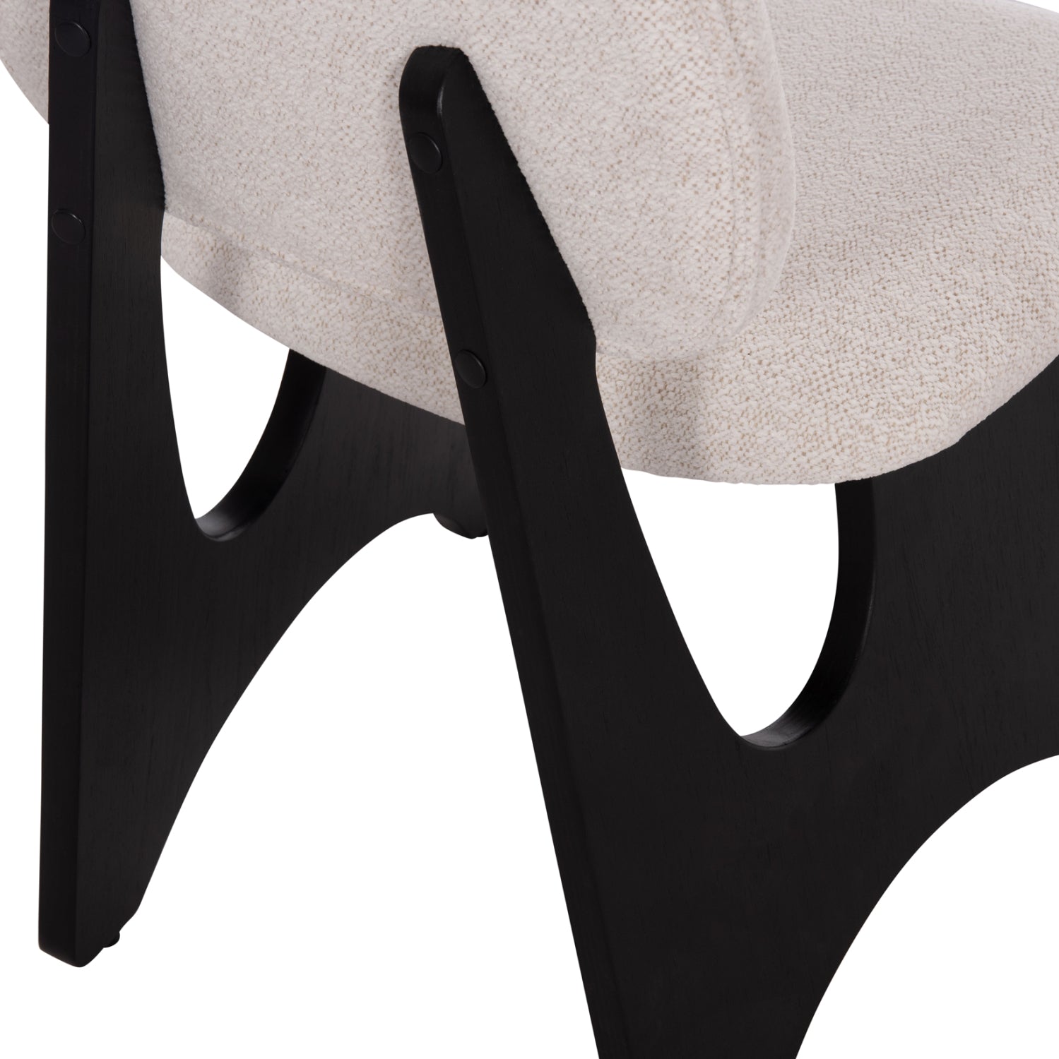 ΚΑΡΕΚΛΑ ΤΡΑΠΕΖΑΡΙΑΣ BELLISI HM18248.02 ΕΚΡΟΥ ΥΦΑΣΜΑ-PLYWOOD ΣΕ ΜΑΥΡΟ 53x56x78Υεκ. - Pakobazaar