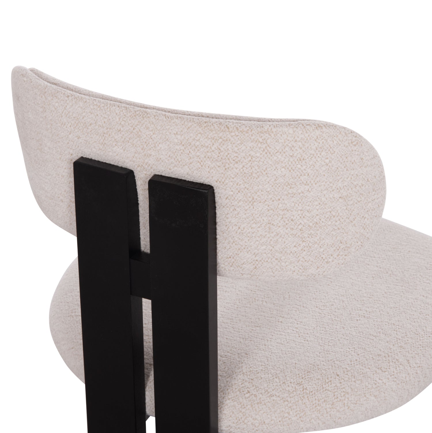 ΚΑΡΕΚΛΑ ΤΡΑΠΕΖΑΡΙΑΣ KARVO HM18252.02 ΕΚΡΟΥ ΥΦΑΣΜΑ--ΞΥΛΟ ΣΕ ΜΑΥΡΟ 57x50x78,5Υεκ. - Pakobazaar