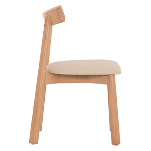 KΑΡΕΚΛΑ ΤΡΑΠΕΖΑΡΙΑΣ OSORIO HM18335.11 RUBBERWOOD ΦΥΣΙΚΟ-ΕΚΡΟΥ PU 51x55x74Υεκ - Pakobazaar