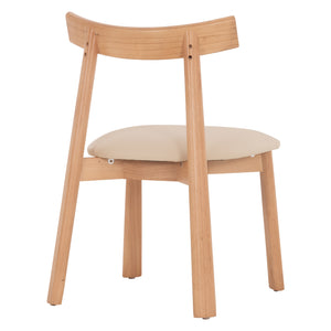 KΑΡΕΚΛΑ ΤΡΑΠΕΖΑΡΙΑΣ OSORIO HM18335.11 RUBBERWOOD ΦΥΣΙΚΟ-ΕΚΡΟΥ PU 51x55x74Υεκ - Pakobazaar