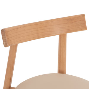 KΑΡΕΚΛΑ ΤΡΑΠΕΖΑΡΙΑΣ OSORIO HM18335.11 RUBBERWOOD ΦΥΣΙΚΟ-ΕΚΡΟΥ PU 51x55x74Υεκ - Pakobazaar