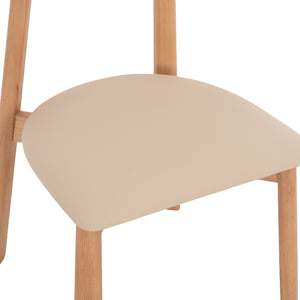 KΑΡΕΚΛΑ ΤΡΑΠΕΖΑΡΙΑΣ OSORIO HM18335.11 RUBBERWOOD ΦΥΣΙΚΟ-ΕΚΡΟΥ PU 51x55x74Υεκ - Pakobazaar