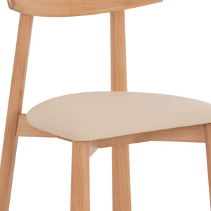 KΑΡΕΚΛΑ ΤΡΑΠΕΖΑΡΙΑΣ OSORIO HM18335.11 RUBBERWOOD ΦΥΣΙΚΟ-ΕΚΡΟΥ PU 51x55x74Υεκ - Pakobazaar