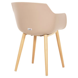 ΚΑΡΕΚΛΑ ΤΡΑΠΕΖΑΡΙΑΣ LUCIE HM8242.11 CAPUCCINO PP-ΜΕΤΑΛ. ΠΟΔΙΑ ΟΨΗ ΞΥΛΟΥ 56x55,5x80Υεκ - Pakobazaar