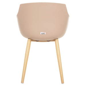 ΚΑΡΕΚΛΑ ΤΡΑΠΕΖΑΡΙΑΣ LUCIE HM8242.11 CAPUCCINO PP-ΜΕΤΑΛ. ΠΟΔΙΑ ΟΨΗ ΞΥΛΟΥ 56x55,5x80Υεκ - Pakobazaar