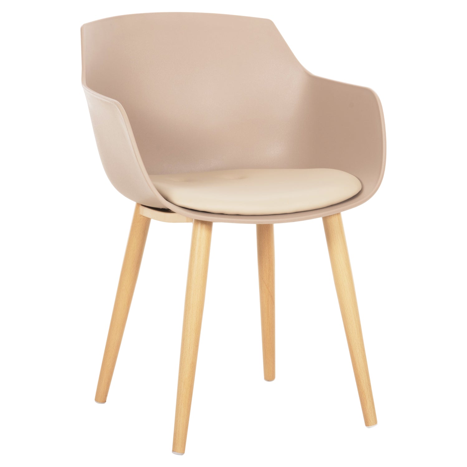ΚΑΡΕΚΛΑ ΤΡΑΠΕΖΑΡΙΑΣ LUCIE HM8242.11 CAPUCCINO PP-ΜΕΤΑΛ. ΠΟΔΙΑ ΟΨΗ ΞΥΛΟΥ 56x55,5x80Υεκ - Pakobazaar