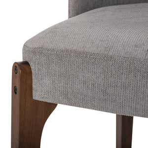 ΚΑΡΕΚΛΑ ΤΡΑΠΕΖΑΡΙΑΣ RAMMER HM9744.01 RUBBERWOOD ΣΕ ΚΑΡΥΔΙ-ΓΚΡΙ ΥΦΑΣΜΑ 57x55x86Υεκ. - Pakobazaar