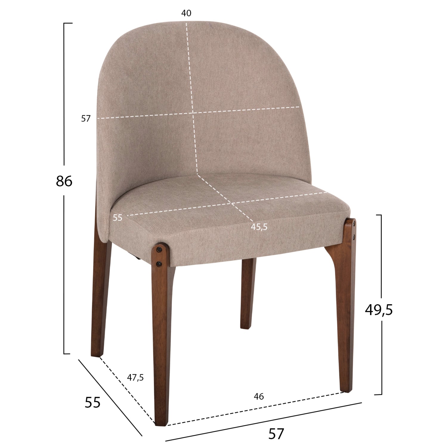 ΚΑΡΕΚΛΑ ΤΡΑΠΕΖΑΡΙΑΣ RAMMER HM9744.02 RUBBERWOOD ΣΕ ΚΑΡΥΔΙ-ΕΚΡΟΥ ΥΦΑΣΜΑ 57x55x86Υεκ. - Pakobazaar