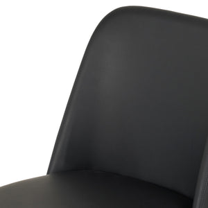 KΑΡΕΚΛΑ ΤΡΑΠΕΖΑΡΙΑΣ FURLAN HM9944.01 RUBBERWOOD-ΜΑΥΡΟ PU 54,5x58x86Υεκ - Pakobazaar