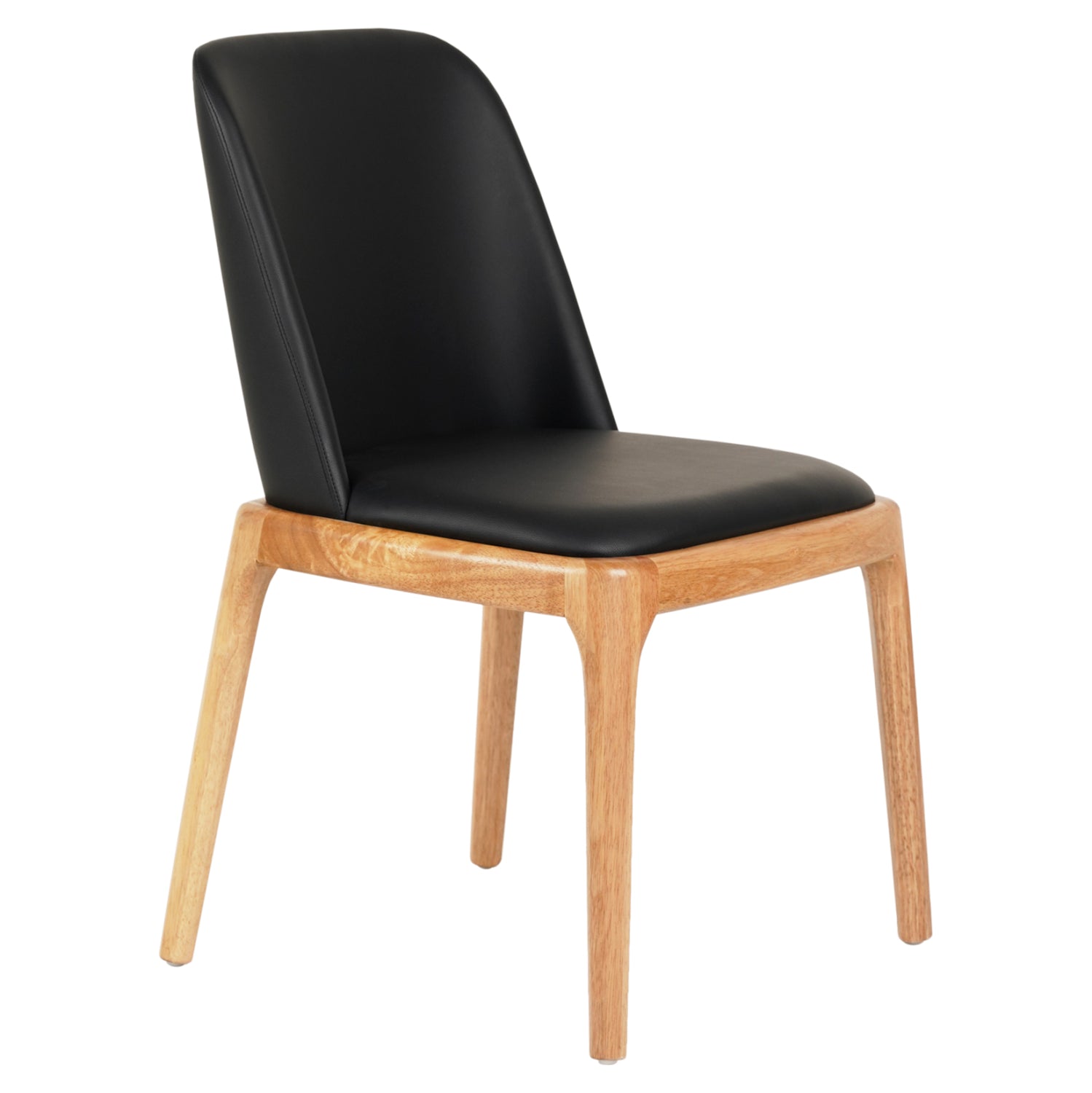 KΑΡΕΚΛΑ ΤΡΑΠΕΖΑΡΙΑΣ FURLAN HM9944.01 RUBBERWOOD-ΜΑΥΡΟ PU 54,5x58x86Υεκ - Pakobazaar