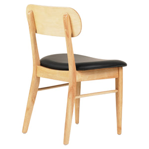 KΑΡΕΚΛΑ ΤΡΑΠΕΖΑΡΙΑΣ SEKOR HM9945.01 RUBBERWOOD-ΜΑΥΡΟ PU 50x50x80Υεκ. - Pakobazaar
