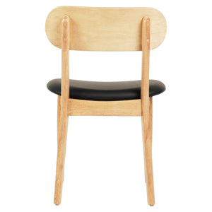 KΑΡΕΚΛΑ ΤΡΑΠΕΖΑΡΙΑΣ SEKOR HM9945.01 RUBBERWOOD-ΜΑΥΡΟ PU 50x50x80Υεκ. - Pakobazaar