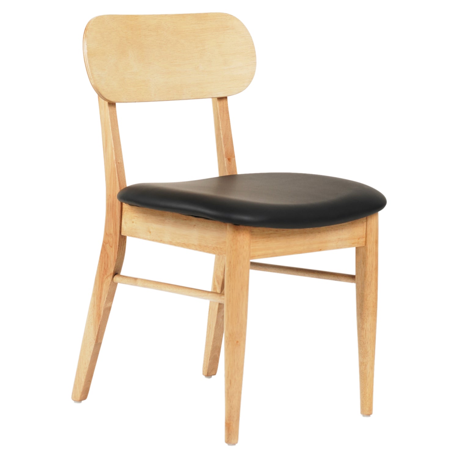 KΑΡΕΚΛΑ ΤΡΑΠΕΖΑΡΙΑΣ SEKOR HM9945.01 RUBBERWOOD-ΜΑΥΡΟ PU 50x50x80Υεκ. - Pakobazaar