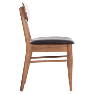 KΑΡΕΚΛΑ ΤΡΑΠΕΖΑΡΙΑΣ SEKOR HM9945.03 ΚΑΡΥΔΙ RUBBERWOOD-ΜΑΥΡΟ PU 51x48x79Υεκ - Pakobazaar