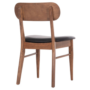 KΑΡΕΚΛΑ ΤΡΑΠΕΖΑΡΙΑΣ SEKOR HM9945.03 ΚΑΡΥΔΙ RUBBERWOOD-ΜΑΥΡΟ PU 51x48x79Υεκ - Pakobazaar
