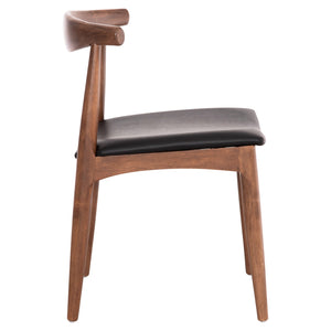 KΑΡΕΚΛΑ ΤΡΑΠΕΖΑΡΙΑΣ ALOR HM9947.03 RUBBERWOOD ΚΑΡΥΔΙ-ΜΑΥΡΟ PU 55x51x75Υεκ - Pakobazaar