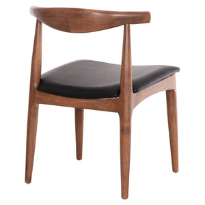KΑΡΕΚΛΑ ΤΡΑΠΕΖΑΡΙΑΣ ALOR HM9947.03 RUBBERWOOD ΚΑΡΥΔΙ-ΜΑΥΡΟ PU 55x51x75Υεκ - Pakobazaar