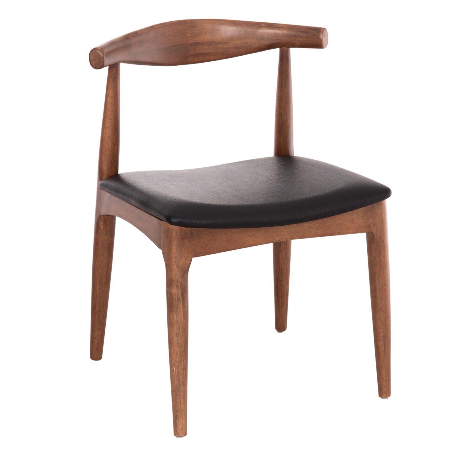 KΑΡΕΚΛΑ ΤΡΑΠΕΖΑΡΙΑΣ ALOR HM9947.03 RUBBERWOOD ΚΑΡΥΔΙ-ΜΑΥΡΟ PU 55x51x75Υεκ - Pakobazaar