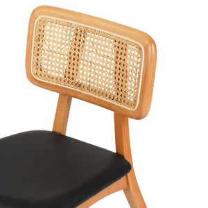 KΑΡΕΚΛΑ ΤΡΑΠΕΖΑΡΙΑΣ LUFFY HM9953.01 ΞΥΛΟ ΟΞΙΑΣ ΦΥΣΙΚΟ-ΜΑΥΡΟ PU 47x60x80Υεκ. - Pakobazaar