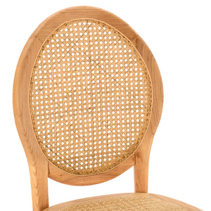 ΚΑΡΕΚΛΑ ΞΥΛΙΝΗ TINSLEY ΜΕ ΟΒΑΛ ΠΛΑΤΗ ΚΑΙ ΠΛΕΞΗ RATTAN ΣΕ ΦΥΣΙΚΗ ΑΠΟΧΡΩΣΗ HM8745.01 45x50x97 εκ. - Pakobazaar